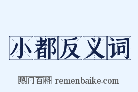 小都反义词是什么意思的图片